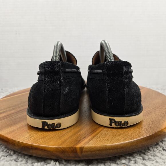 Polo Ralph Lauren Mens 8.5D Blackley Slip On Black Leather  display picture 1